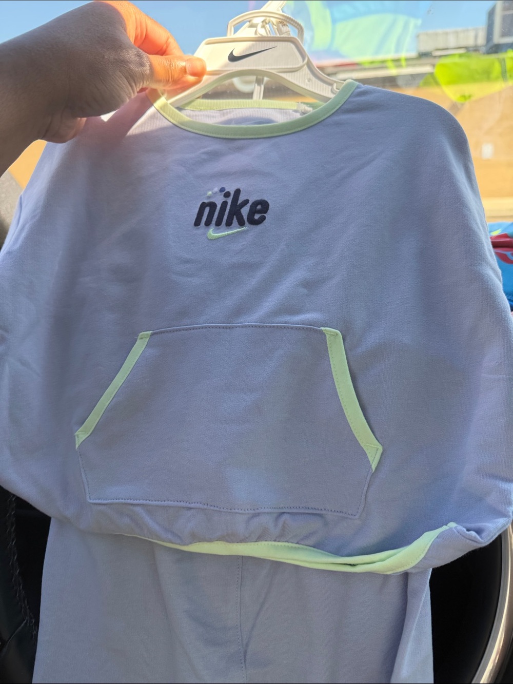 Nike Lavender 2 piece with Lime Accent
